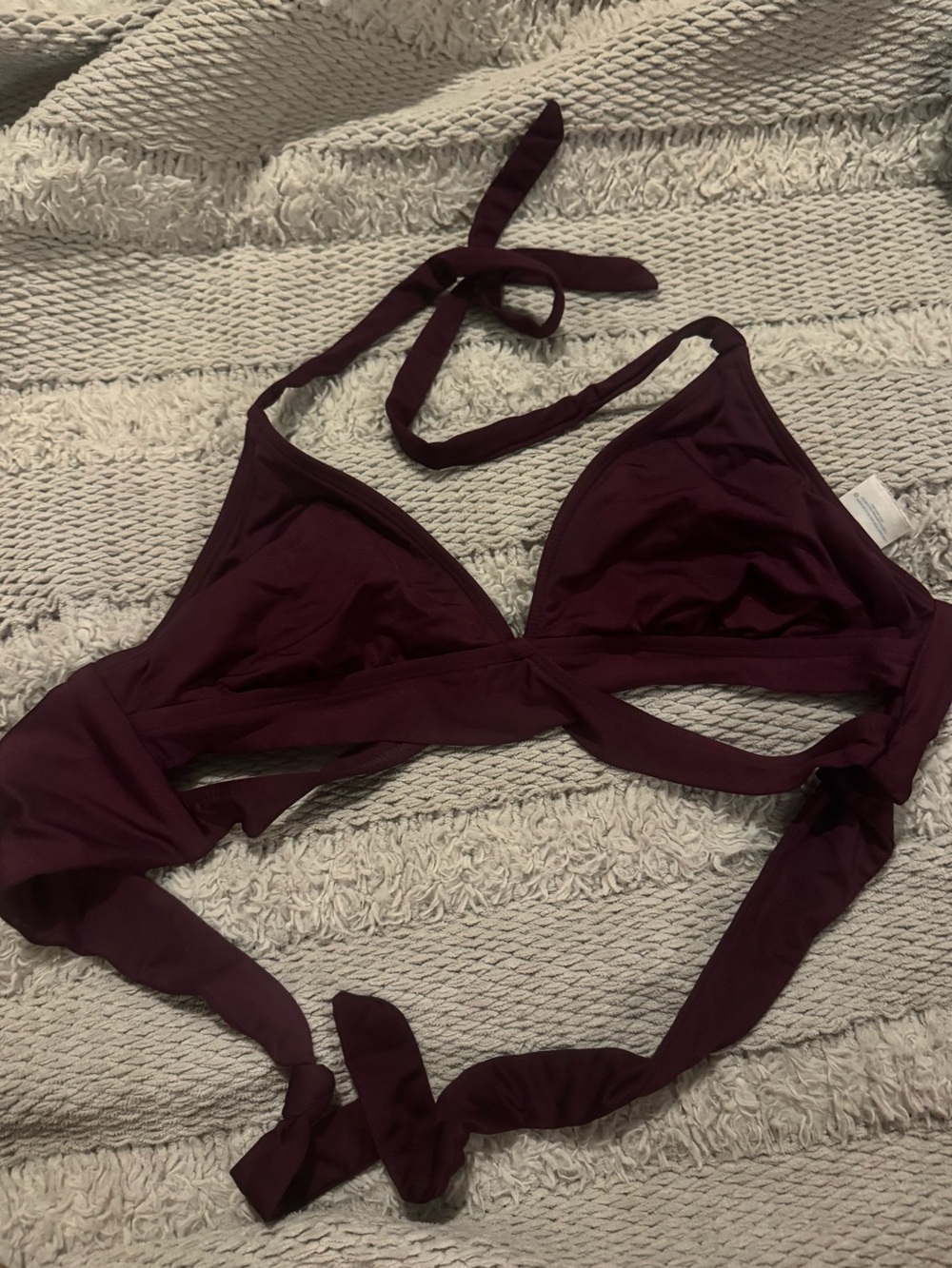 Kona Sol Deep Plum Triangle Bikini Top